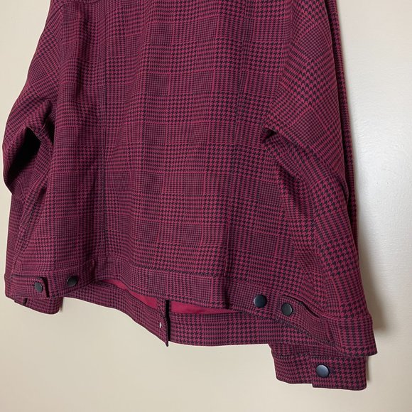 Torrid Plaid Stretch Ponte Knit Trucker Jacket Size 5X NWT - Picture 7 of 8
